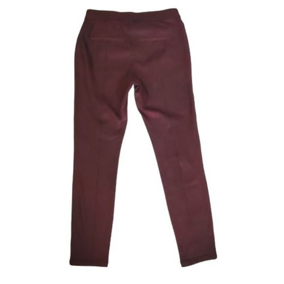 Free People Faux Suede Leather Pull-On Skinny Pants, Burgundy Women's Size 26 - Picture 6 of 15